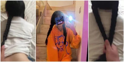 男友突然来电话关心！等不及脱裤子直接后入